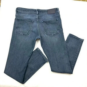Hugo Boss Mens Delaware Muted Blue Faded Stretch Slim Fit Jeans Size 33/32